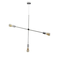 Hängelampe verstellbar Metall in Nickel Esstisch Wohnzimmer Pendelleuchte B-Ware