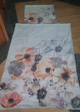 Microfaser Bettwäsche 6 Tlg. Blumen 135x200 + 80x80 cm mit Spannbetttücher