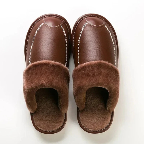 Herren winter hausschuhe leder - winter,