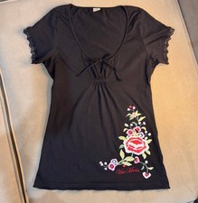 🖤 Y2K Vive Maria Black Top