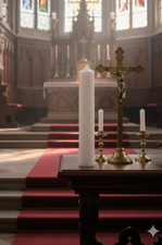 Altarkerze,weiß,500/80mm