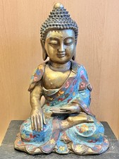 Exzellente Cloisonné-Bronze Statue Buddha Shakyamuni – 37 cm