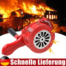 Handsirene Aluminumgehäuse Sirene Handkurbel Einklappbar Alarmsirene Rot 110 dB