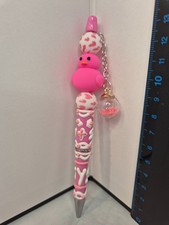 Kugelschreiber Ente rosa weiß