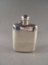 #185, Großbritannien Schnapsflasche Flachmann, Sterlingsilber, James Dixon, JD&S