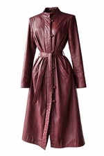 Echtleder Mantel Bordeaux