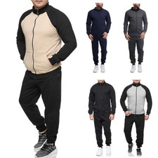 Herren Jogginganzug | Sportlicher Freizeitanzug ohne Kapuze | 500A