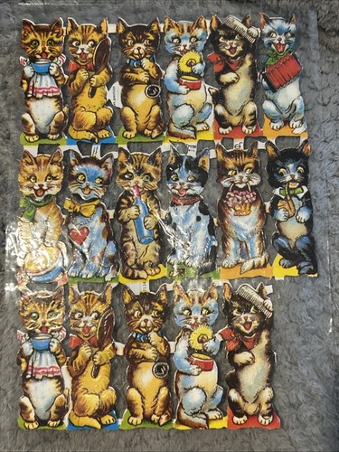 Glanzbilder oblaten katzen - oblaten, ef