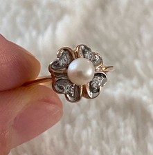 585 Gold Ring Mit Perle 585 Rotgold Ring russisches Rotgold