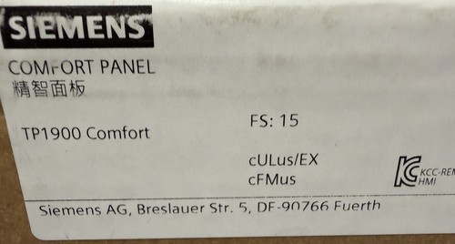 Siemens simatic hmi tp1900 - siemens,