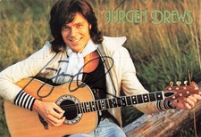 Jürgen Drews, Originalautogramm, alte Autogrammkarte, "Ein Bett im Kornfeld"