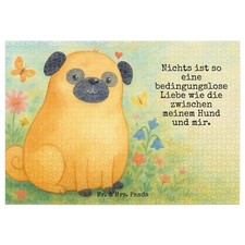 Puzzle Mops Design  - Geschenk Hund Liebe Tierliebhaber Vierbeiner