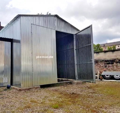 Blechgarage 6x8x3 halle - blechgarage,