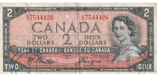 Dollar 1954 kanada banknote - kanada,