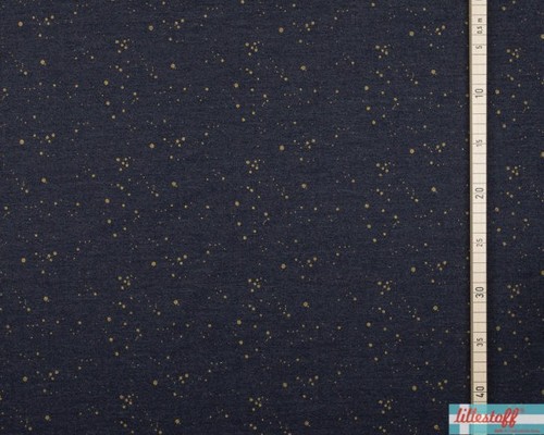 Jeansjersey sternenglitzer - ,