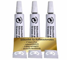 Schmierfett 3x6 gr. für Kaffeeautomaten Milchbehälter Karaffe Aufschäumer O-Ring