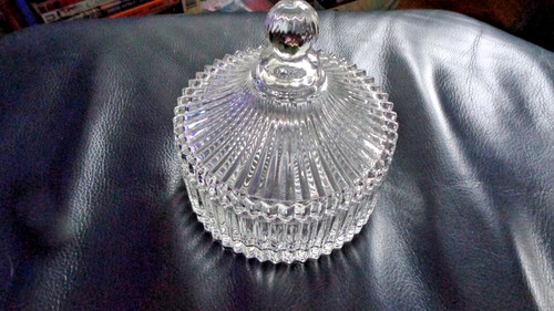 Glas bonboniere mit deckel - "bonboniere,
