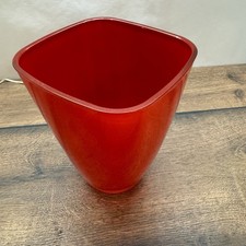 Rote Vase Übertopf Kunststoff 20 cm Hoch Dekoration Blumentopf Modern