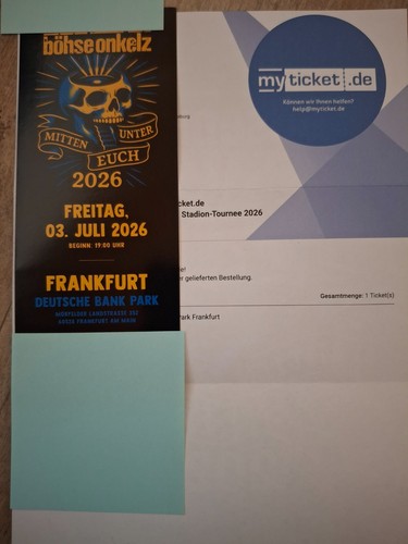 Böhse onkelz ticket - onkelz,