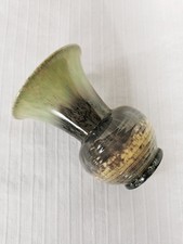 Vintage Antik 50er/60er Vase Keramik Rillendekor gelb mint grau Germany