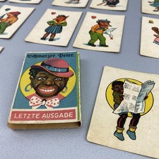 Antikes Kartenspiel "Schwarzer Peter - Letzte Ausgabe" Lithographie-Quartett OVP