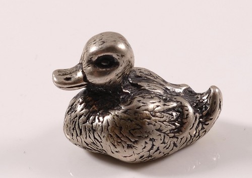 Silberfigur ente 835 silber - silberfigur,