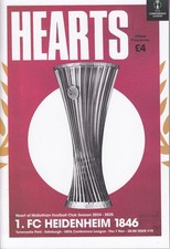 Programm 07.11.24 Hearts of Midlothian - 1. FC Heidenheim Schottland Deutschland