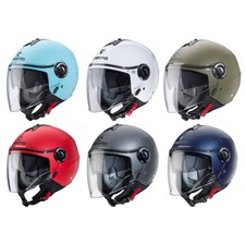 Motorrad Helm - Caberg Riviera V4 X Solid Jethelm mit Visier und Sonnenblende
