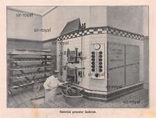Elektrisch geheizter Backofen in einer Groß-Bäckerei - 1915 ~16x12cm