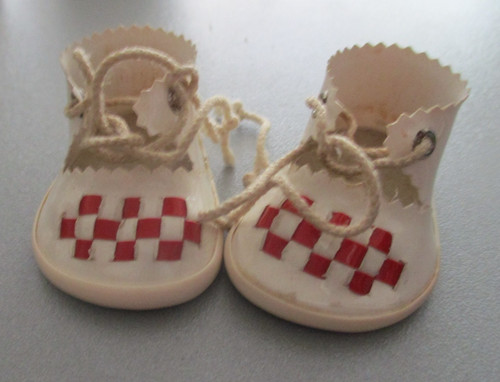 Hübsche alte puppenschuhe - alte,