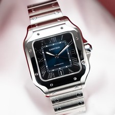 Cartier Santos Large Blue Dial