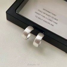 Ohrstecker matt Halbcreolen
