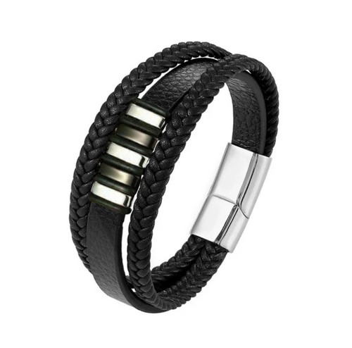 Lederarmband herren schwarz - lederarmband,