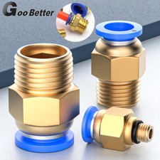 M5-M16 Pneumatik Steckverschraubung Schlauchverbinder Druckluft Fitting Schlauch
