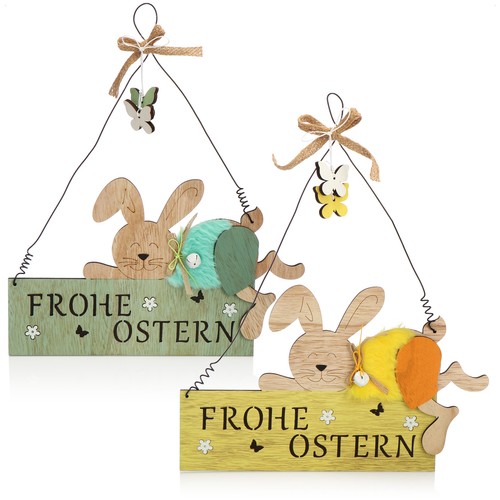 Türschild frohe ostern - 2x, "frohe