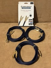 Oehlbach NF 1 Master Cinchkabel 2m blau HiFi 24 Karat vergoldet OFC Kupfer