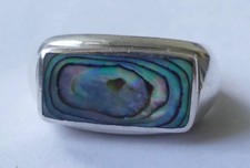 Ring Perlmutt - Plätchen 925