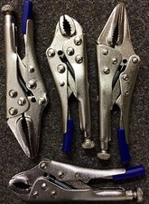 # 4x Mini Gripzange,100/125mm,Modellbau,Feststellzange Langbeck 