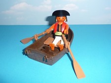 Playmobil Pirat mit Ruderboot