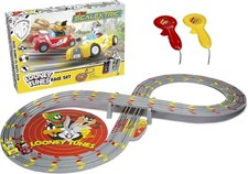 1/64 Scalextric Rennbahn Looney Tunes Bugs Bunny vs Daffy Duck Batteriebetrieben