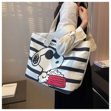 Peanuts Snoopy Hund XL Tasche Umhängetasche 40x33cm Einkaufstasche Badetasche .