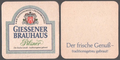Alter bierdeckel giessener - alter,
