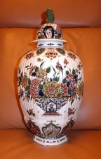 !!!! ROYAL DELFT DE PORCELEYNE FLES SCHÖNE GROSSE DECKELVASE HOLLAND KERAMIK !!!