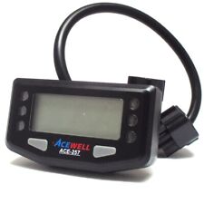 Digitaltacho Acewell ACE-257S Schwarz mit 6 Kontrollleuchten für Motorrad Quad