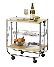 WENKO Servier Wagen DINETT DELUXE Küchen Ablage Party Butler zusammen klappbar