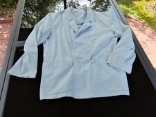 Vintage 80er Sakko Blazer Jacke hell blau zweireihig Baumwolle M 48/50