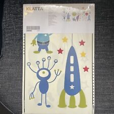 IKEA KLATTA Weltraum Raketen Aliens Planeten TRANSFERS NEU VERSIEGELT WANDAUFKLEBER