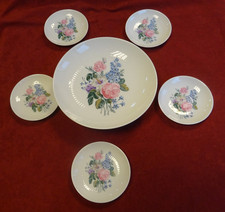 6 tlg.1x Snackteller auf Fuß, 5x kl. Snackeller Hutschenreuther/Selb 9877