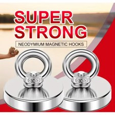 4x Neodym Magnetfischen Bergemagnet Set Angelmagnet Stark Magnet Angeln 65KG
