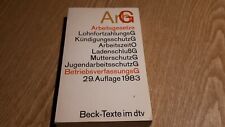 Buch #1995 dtv Beck-Texte C H Beck ArbG Arbeitsgesetze 29. Auflage 1983